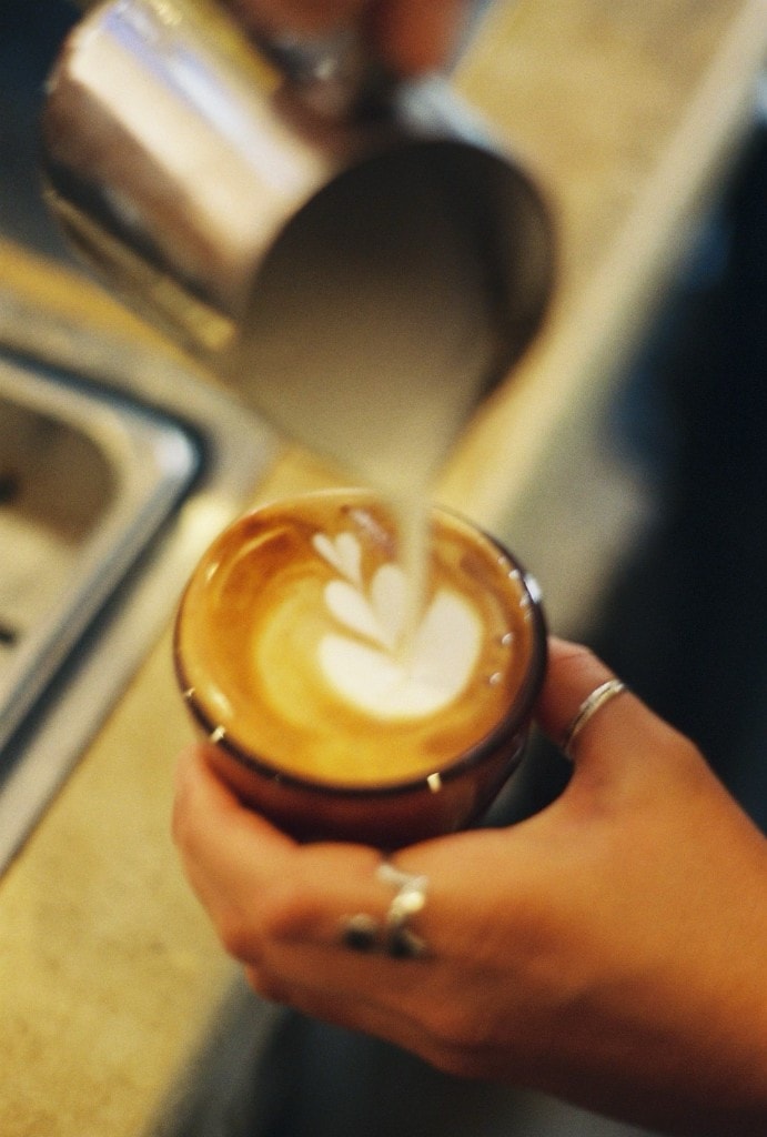 Latte art at Red Window